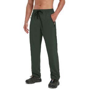 WENRONSTA Men's Lightweight Hiking Pants Quick Dry Water Resistant Breathable Athletic Running Joggers Track Active Pants
