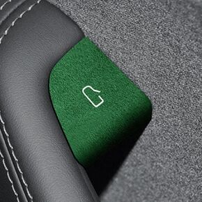 4PCS Door Open Button Stickers Compatible with Tesla Model 3 Highland 2024 2025 Suede Sticker Wrap Decor Interior Accessories Door Lock Switch Trim Decorations Stickers (Red)
