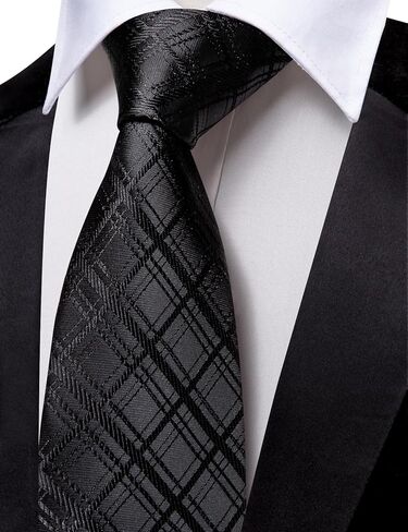 باري وانغ ربطات العنق للرجل الحرير نحيل العلاقات 3.1 "(8 سنتيمتر) مخطط المنسوجة كليب الرجال رباطات للرقبة الأعمال الزفاف الكلاسيكية in Kuwait