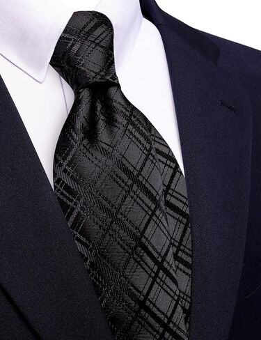 باري وانغ ربطات العنق للرجل الحرير نحيل العلاقات 3.1 "(8 سنتيمتر) مخطط المنسوجة كليب الرجال رباطات للرقبة الأعمال الزفاف الكلاسيكية in Kuwait