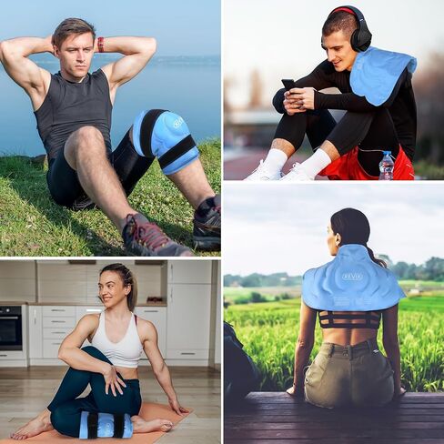 REVIX 20‘’ XXXL Knee Ice Pack Wrap Around Entire Knee After Surgery, Large Ice Pack for Knee Pain Relief, Reusable Ice Wraps for Knee for Replacement Surgery, Swelling, Sports Injuries in Saudi Arabia