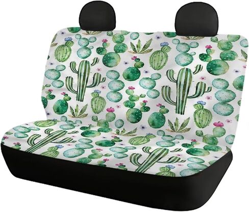 Howilath Aztec Cactus Printed Car Front & Back Seat Covers for Women Men, Adjustable Straps, Anti Scraping, Dustproof - 4 Piece in Kuwait