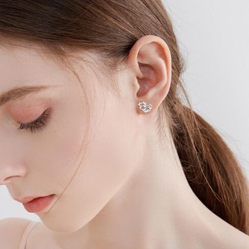 Minimalist Cow Small Stud Earrings Stainless Steel for Women Men Cute Cattle Hollow Animal Cartilage Pierced Hypoallergenic Tiny Huggie Studs Earring Fashion Jewelry Gifts in Saudi Arabia