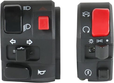 7/8 "22 مللي متر مفاتيح التحكم في المقود لاستبدال دراجة نارية ATV ، إشارة الانعطاف ، زر القرن ، مفتاح شعاع منخفض/عالي in Kuwait