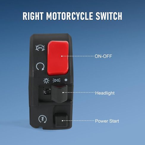 7/8 "22 مللي متر مفاتيح التحكم في المقود لاستبدال دراجة نارية ATV ، إشارة الانعطاف ، زر القرن ، مفتاح شعاع منخفض/عالي in Kuwait
