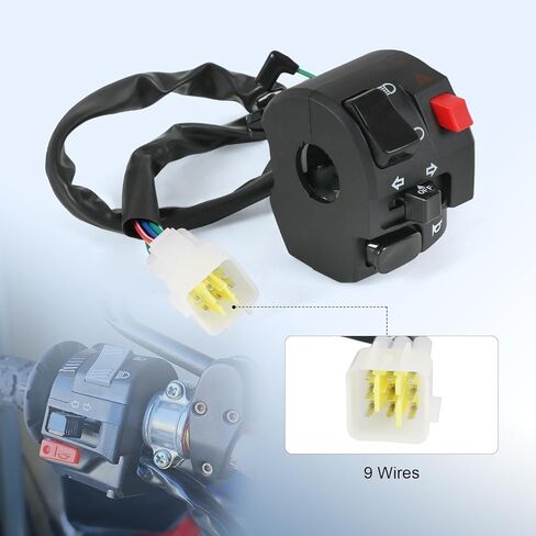 7/8 "22 مللي متر مفاتيح التحكم في المقود لاستبدال دراجة نارية ATV ، إشارة الانعطاف ، زر القرن ، مفتاح شعاع منخفض/عالي in Kuwait