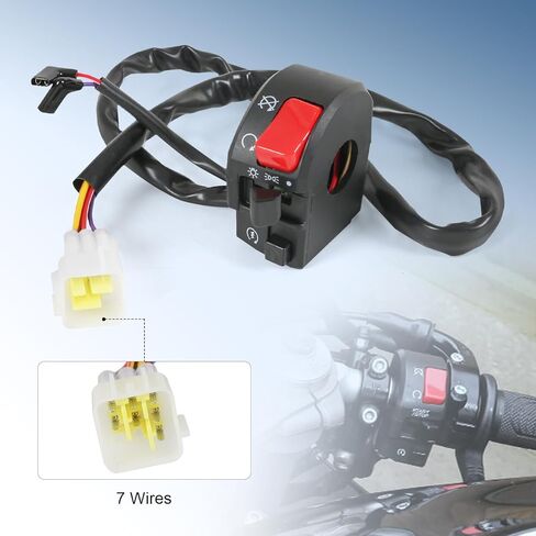 7/8 "22 مللي متر مفاتيح التحكم في المقود لاستبدال دراجة نارية ATV ، إشارة الانعطاف ، زر القرن ، مفتاح شعاع منخفض/عالي in Kuwait