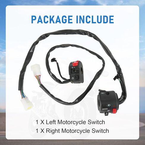 7/8 "22 مللي متر مفاتيح التحكم في المقود لاستبدال دراجة نارية ATV ، إشارة الانعطاف ، زر القرن ، مفتاح شعاع منخفض/عالي in Kuwait
