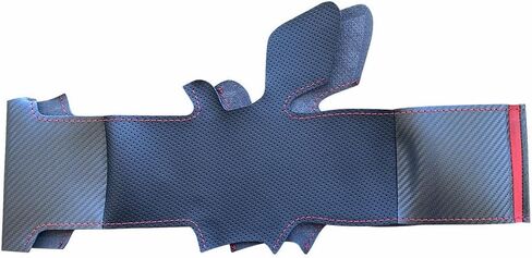 ألياف الكربون ستوكات الجلود غطاء عجلة القيادة DIY اليد غرزة التفاف صالح لهوندا CRV CR-V 2012 2013 2014 2015 2016/ Crider 2013 2014 2015 2016 2017 الملحقات الداخلية السوداء in Saudi Arabia