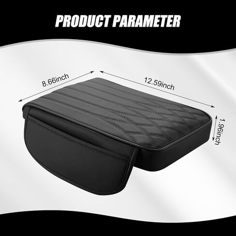 1 PC Car Armrest Cover with Pocket, Waterproof Soft Leather + Memory Cotton Center Console Armrest Protector in Saudi Arabia
