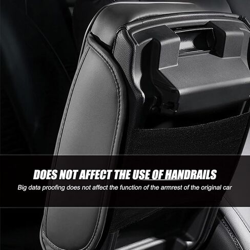 1 PC Car Armrest Cover with Pocket, Waterproof Soft Leather + Memory Cotton Center Console Armrest Protector in Saudi Arabia