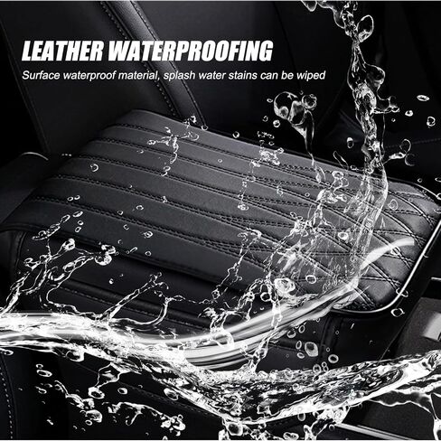 1 PC Car Armrest Cover with Pocket, Waterproof Soft Leather + Memory Cotton Center Console Armrest Protector in Saudi Arabia