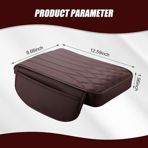 1 PC Car Armrest Cover with Pocket, Waterproof Soft Leather + Memory Cotton Center Console Armrest Protector in Saudi Arabia