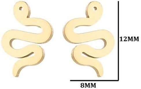 Dreuyet Tiny Snake Stud Earrings Gecko Animal Stud Earrings Set for Men Women Funny Adorable Stainless Steel Snake Animal Earrings Small Cute Climber Crawler Studs Unique Jewelry Gifts in Kuwait