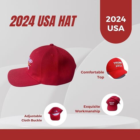 قبعة ترامب 2024 قبعة دونالد ترامب تأخذ أمريكا مرة أخرى MAGA USA قبعة بيسبول قابلة للتعديل مطرزة in Saudi Arabia