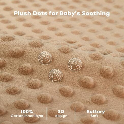 Fleece Baby Sleep Sack 6-12 Months, 1.5 TOG Cotton Baby Wearable Blanket With Soft Plush Dots, 2 Pack Newborn and Infant Warm Sleeping Sack with 2-Way Zipper Blue&Grey in Saudi Arabia
