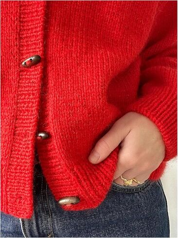 MakeMeChic Women's Round Neck Long Sleeve Button Down Cardigan Sweater Casual Knit Tops in Kuwait