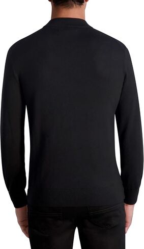 KARL LAGERFELD Men's Signature Logo Crew Neck Wool Blend Sweater in Saudi Arabia