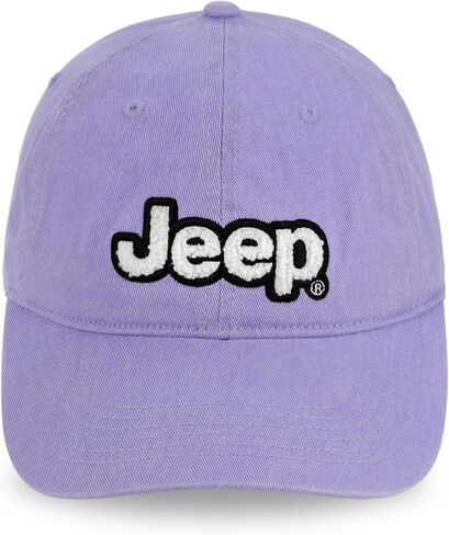 Jeep Ladies Chenille Embroidered Text Logo Garment Washed Twill Baseball Cap with Adjustable Strap and Grille Logo tag in Saudi Arabia