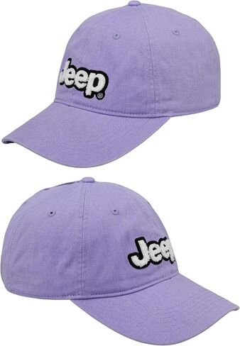 Jeep Ladies Chenille Embroidered Text Logo Garment Washed Twill Baseball Cap with Adjustable Strap and Grille Logo tag in Saudi Arabia
