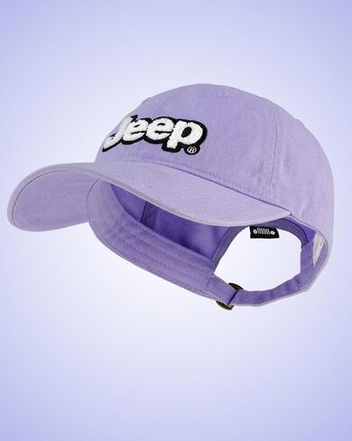 Jeep Ladies Chenille Embroidered Text Logo Garment Washed Twill Baseball Cap with Adjustable Strap and Grille Logo tag in Saudi Arabia