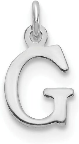 14K White Gold Cutout Letter Initial Charm Pendant (Length 9.65mm Width 6.84 mm) in Kuwait