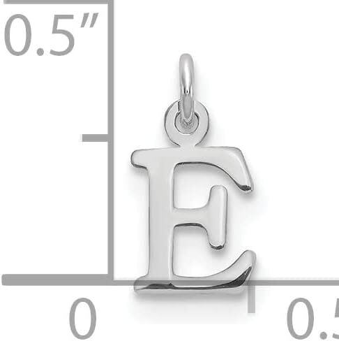 14K White Gold Cutout Letter Initial Charm Pendant (Length 9.65mm Width 6.84 mm) in Kuwait