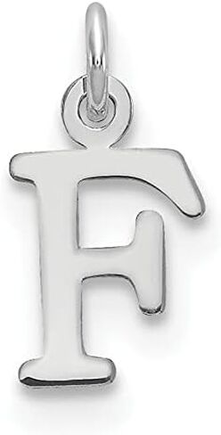 14K White Gold Cutout Letter Initial Charm Pendant (Length 9.65mm Width 6.84 mm) in Kuwait
