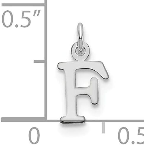 14K White Gold Cutout Letter Initial Charm Pendant (Length 9.65mm Width 6.84 mm) in Kuwait