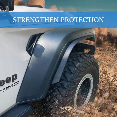4 PCS JL Front & Rear Fender Flares Compatible with 2018-2023 Jeep Wrangler JL & JLU Unlimited Sahara (Not Fit High Clearance Fender Flares,Not fit 4xe)) in Saudi Arabia