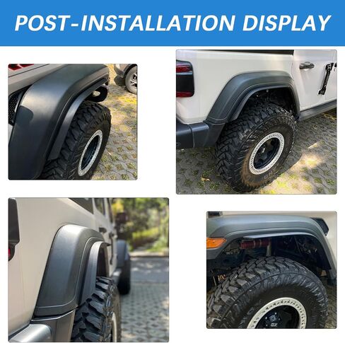 4 PCS JL Front & Rear Fender Flares Compatible with 2018-2023 Jeep Wrangler JL & JLU Unlimited Sahara (Not Fit High Clearance Fender Flares,Not fit 4xe)) in Saudi Arabia