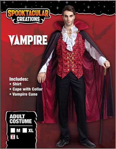 Spooktacular Creations Halloween Vampire Costume for Adult Halloween Costumes Party Events in Saudi Arabia