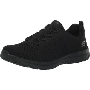 Skechers Sport Women's Women's Virtue 7 Wide Sneaker, Black/Black=BBK