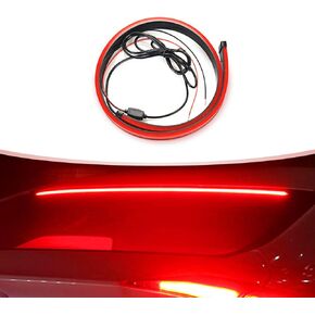 Pack-1 Rear Wing LED Light Bar, 39.4In LED Third Brake Light Strip, Flexible High Mount Stop Brake Light IP67 Waterproof & 108pcs Lamp Beads, Auto Universal Signals Strobe Lights (Red)
