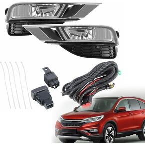 2-Pack Fog Light Lamps Assembly with Bulbs and Switch Wiring Kit Replacement for 2015-2016 CR-V CRV