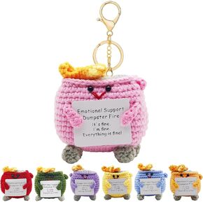 الدعم العاطفي سلة المهملات النار الكروشيه سلاسل المفاتيح، سلسلة المفاتيح لطيف، الدعم العاطفي الكروشيه القمامة النار المفاتيح in Kuwait