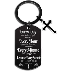 Happy Every Day Christian Gifts For Women Inspirational Religious Gifts For Women Men Inspirational Scripture Keychain Faith Based Gifts Religious Jewelry For Him Her Christmas Birthday Baptism