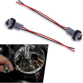 2 Pack Car Harness Pigtail Socket for Turn Signal Lights, T10 T13 T15 Vehicle Wiring Harness Connector, Universal Waterproof Automotive Brake Light Cable Harness Replacement (Grey)