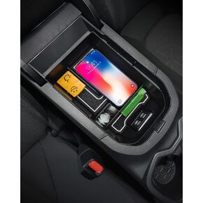 for Toyota RAV4 2024 2023 2022 2021 2020 2019 Car Center Console Organizer Tray Center Armrest Secondary Storage Box ABS Tray Insert Interior Organizer for Toyota RAV4 Accessories