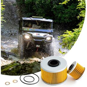 Oil Filter Change Kit Compatible with 2016+ Honda Pioneer 1000 Honda Filters and Gaskets Replacement Part 15412-MGS-D21 15412-HP7-A01 91301-107-000 91302-PA9-003 94109-12000