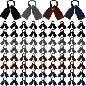 تولايت 72 قطعة من الأوشحة الشتوية الدافئة للشتاء والشرابات وشاح طويل ملفوف للنساء والرجال للجنسين (أسود، أزرق داكن، رمادي داكن، بني داكن) in Kuwait