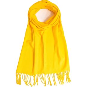 AUSEKALY Scarf For Men Women Neck Scarf Plaid Winter Scarf Fall Softest Classic Warm Bright Yellow