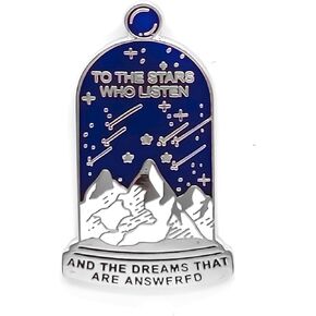 To The Stars Who Listen Badge Pin - Theme Series - Enamel Lapel Pin - Plated Badge for Clothing, Bags, and Lanyards