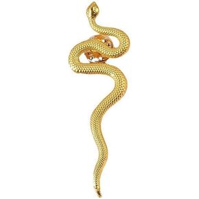 Gothic Snake Brooch Pin Thriller Animal Serpent Snake Lapel Pin Metal Punk Bending Creep Cobra Snake Brooches for Women Men Suit Coat Accessories