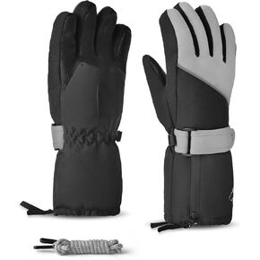 Kids Children Snow Gloves for Kids Ages 4-12, Waterproof Boys Girls Winter Gloves Thinsulate Toddler Snow Gloves