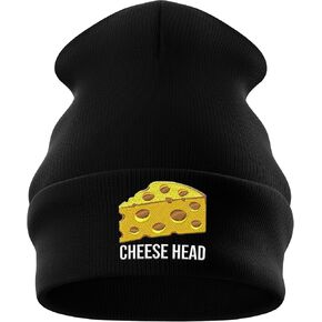 Cheesehead Beanie Hat for Men Women, Unisex Green Bay Hat, Funny Gifts Cheese Game Day