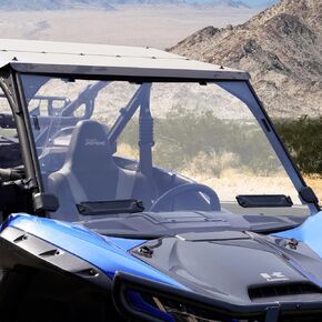Front Full Vented Windshield for Kawasaki TERYX KRX1000 2020-2025 Accessories, Front Clear Tough Windscreen Hard Coated Polycarbonate Construction
