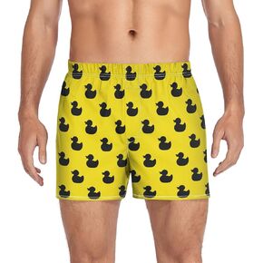 Men's Boxer Shorts Underwear Briefs Casual Boxer Breathable Soft Yellow Rubber Black Duck X-Large