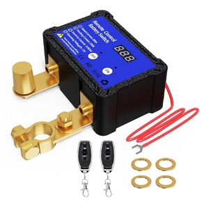 Kill Switch for Vehicle, Remote Battery Disconnect Switch 12V 240A, Car Battery Kill Switch Anti Theft, Automatic Cut/Shut Off Switch for Automobile, RV, ATV,Truck, Boat.