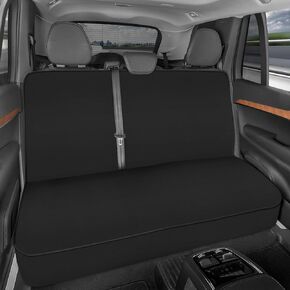 BDK AquaShield Rear Bench Car Seat Cover , Waterproof Neoprene Back Cover for Cars Trucks Van SUV , Ideal Protector Kids & Dogs , Automotive Accessories (Black)